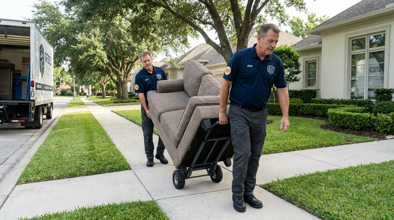 Local residential moving crew loading furniture in Captain Cook, HI